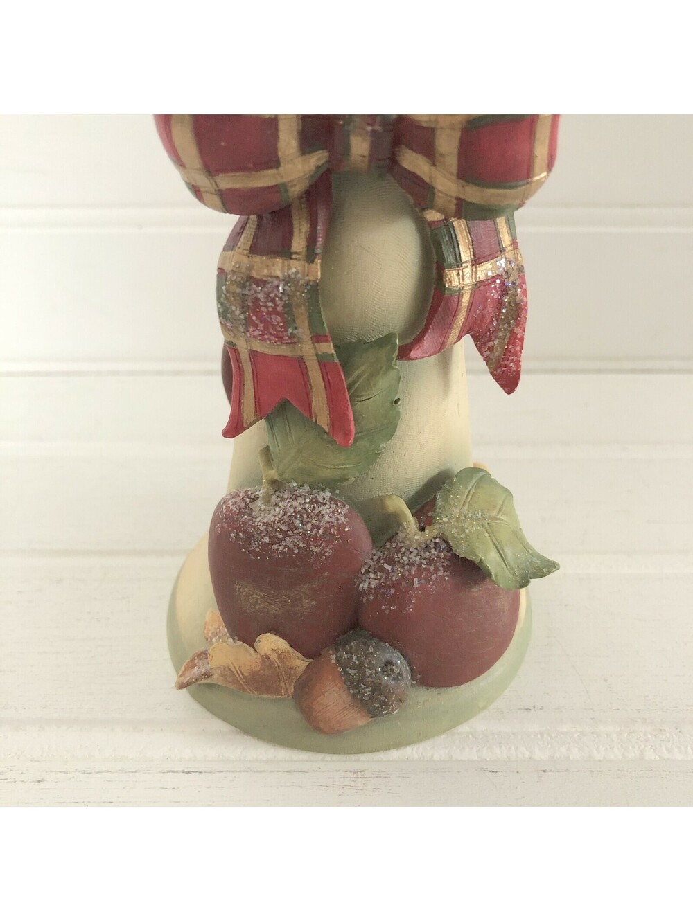 2 Winter Orchard Candle Holders Christmas Fruit Ribbon Holly Betty Singer Design - Picture 9 of 12